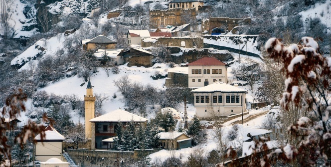 Tarihi kentte kış güzelliği