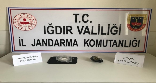 Iğdır’da Eroin ile Metamfetamin türü uyuşturucu madde ele geçirildi