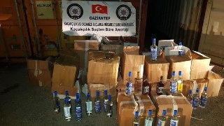 Gaziantep’te 610 şişe sahte alkol ele geçirildi