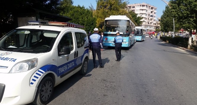 Tarsus’ta toplu taşıma ve servis araçları denetlendi
