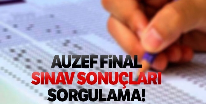AUZEF sınav sonuçları sorgulama ekranı | AUZEF sınav sonuçları