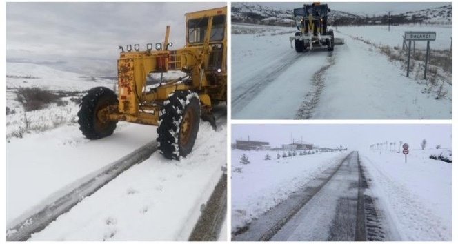 Kırşehir’de karla mücadele çalışmaları