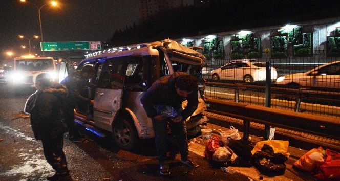 TEM Otoyolu’nda 6 aracın karıştığı zincirleme kaza: 10 yaralı
