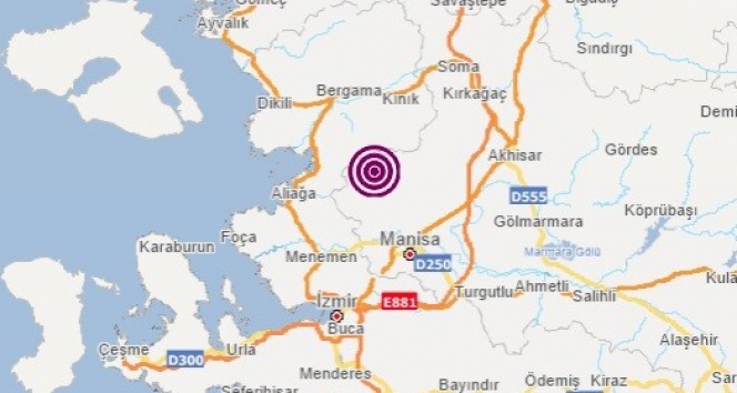 Manisa&#039;da 4.1 büyüklüğünde deprem