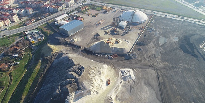 İstanbul’daki tuz dağları havadan görüntülendi