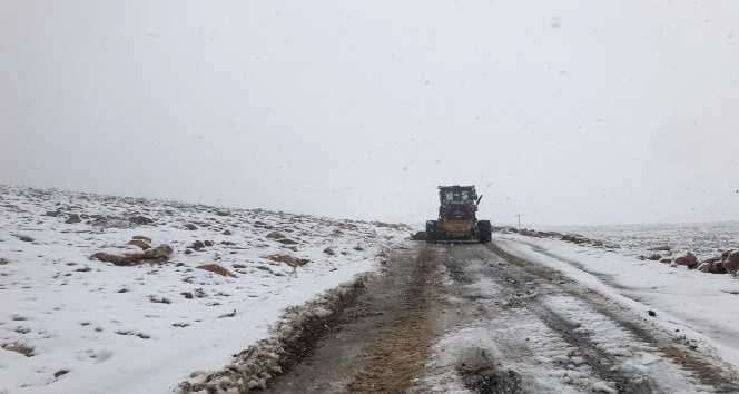 Nusaybin’de kardan dolayı kapanan yollar temizleniyor