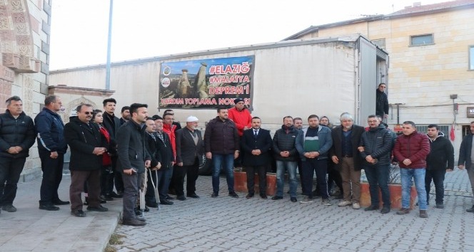 Deprem bölgesi için Ürgüp’te toplanan yardımlar dualarla gönderildi