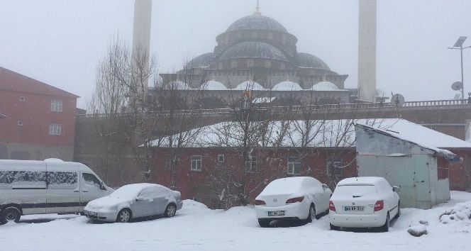 Karlıova’da kar etkili oldu