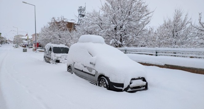 Karlıova’da kar esareti başladı, köy yolları kapandı