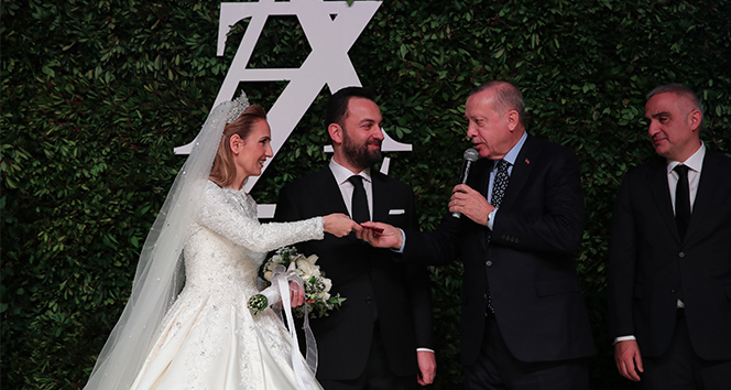 Cumhurbaşkanı Erdoğan, Ayşe Şahin ve Zafer Topaloğlu’nun nikah törenine katıldı