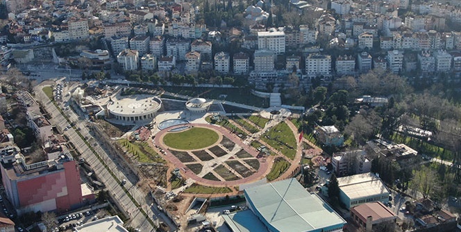 Bursa'nın ilk Millet Bahçesi açılıyor...Havadan böyle görüntülendi