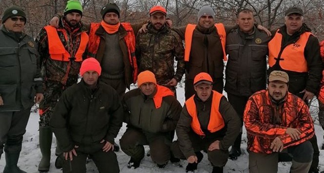 Bulgar avcılar, Kırıkkale’de 22 yaban domuzu avladı