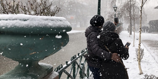 Eskişehir’de kar bir başka güzel