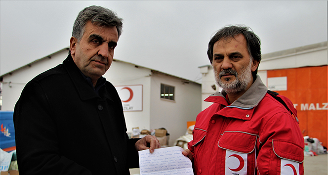 Deprem bölgesine ‘Yavru Vatan’dan duygulandıran mektup