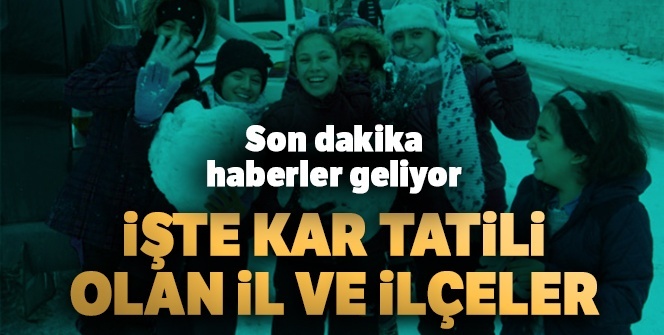 10 ŞUBAT 2020 okullar tatil mi? 10 ŞUBAT'ta kar tatili olan iller...