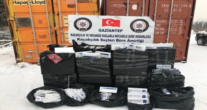 Gaziantep’te 10 bin 500 paket kaçak sigara ele geçirildi