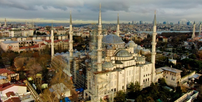 Sultanahmet Camisi'nin restorasyonu yüzde 30’u geçti