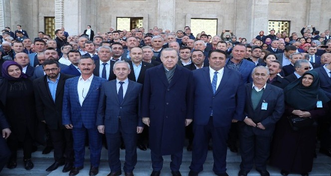 Osmancık’lı muhtarlar Cumhurbaşkanı ile bir araya geldi