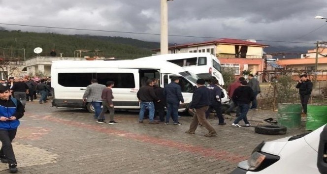 21 kişinin yaralandığı okul servisi kazasının görüntüleri ortaya çıktı