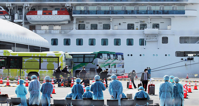 Japonya&#039;daki karantina gemisinden 57 yeni vaka