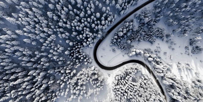 Bolu’dan masalsı kar manzaraları