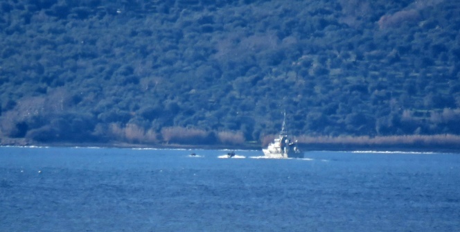 Yunanistan'ın Midilli Adası'na geçen düzensiz göçmenler İhlas Haber Ajansı tarafından görüntülendi