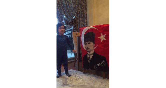 Giresunlu minik Seymen’in Atatürk sevgisi
