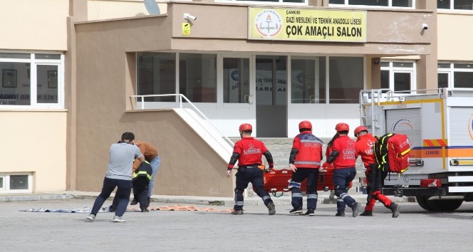 Çankırı’da gerçeğini aratmayan deprem tatbikatı