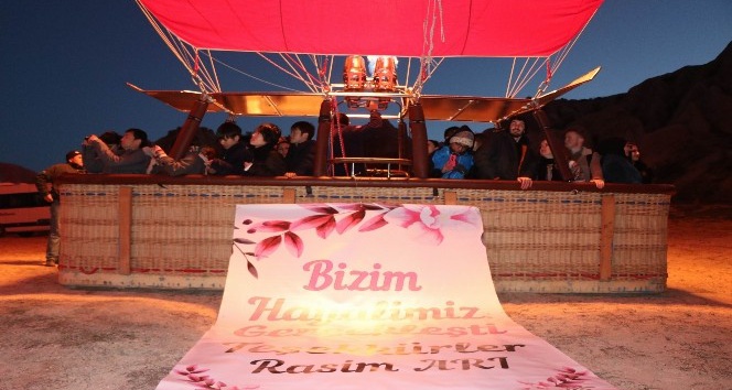 Nevşehir’de kadınlar ilk kez balona bindi