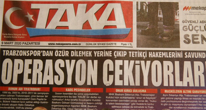Trabzon'daki 4 yerel gazete 'Trabzonspor'a operasyon çekiyorlar' başlığıyla çıktı