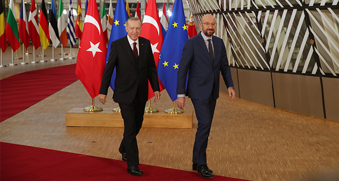 Cumhurbaşkanı Erdoğan, AB Konseyi Başkanı ve AB Komisyonu Başkanı ile görüştü