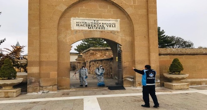 Hacıbektaş Veli Müzesi dezenfekte edildi