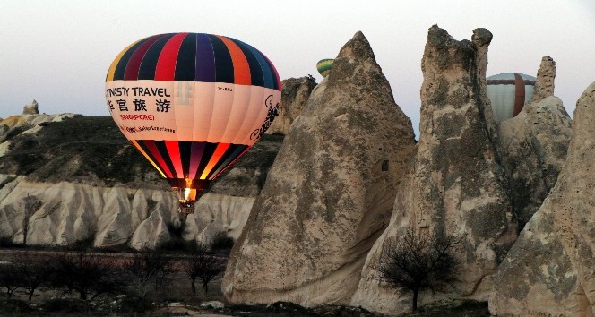 Kapadokya’da balon turları korona virüse karşı durduruldu