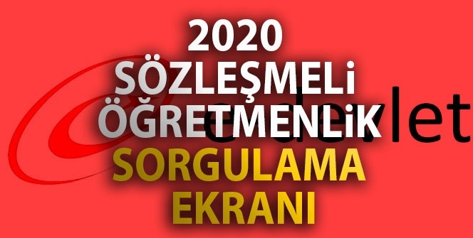 Sözleşmeli öğretmenlik atama sonuçları 2020 sorgulama ekranı: E Devlet ile Sözleşmeli öğretmenlik atama ve tercih sonuçları nasıl öğrenilir?