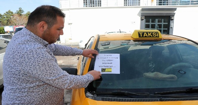 Sağlık çalışanlarına ücretsiz taksi hizmeti veriyor
