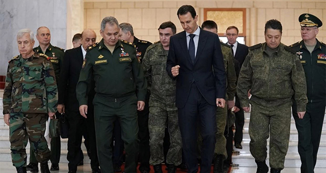 Rusya Savunma Bakanı Şoygu, Suriye&#039;de Esad ile görüştü