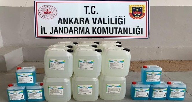 Ankara’da 395 litre kaçak antiseptik dezenfektan ele geçirildi