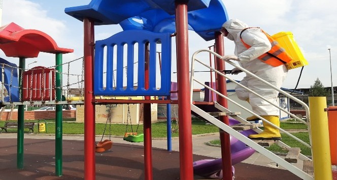 Çocuk oyun parklarına korona virüs önlemi