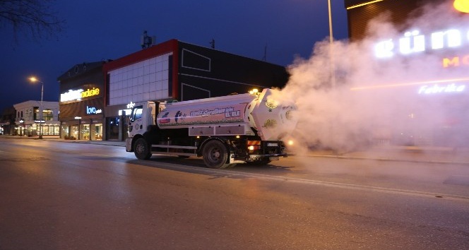 Serdivan Belediyesinin dezenfekte çalışmaları havadan görüntülendi
