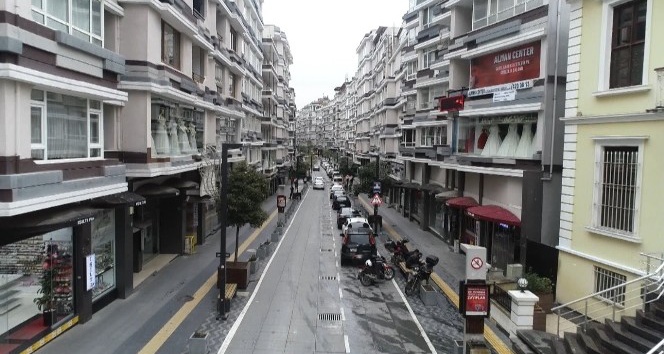 Samsun’da vatandaşlar çağrıya uydu, boş sokaklar havadan görüntülendi