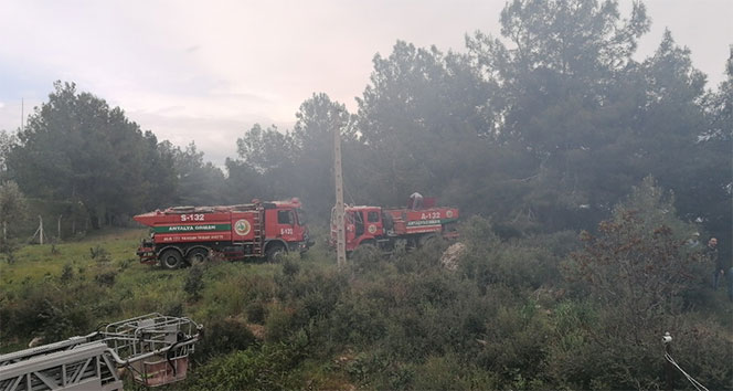 Antalya&#039;da korkutan orman yangını büyümeden söndürüldü