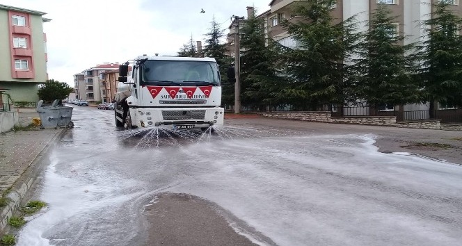 Safranbolu’da sokaklar yıkanıyor