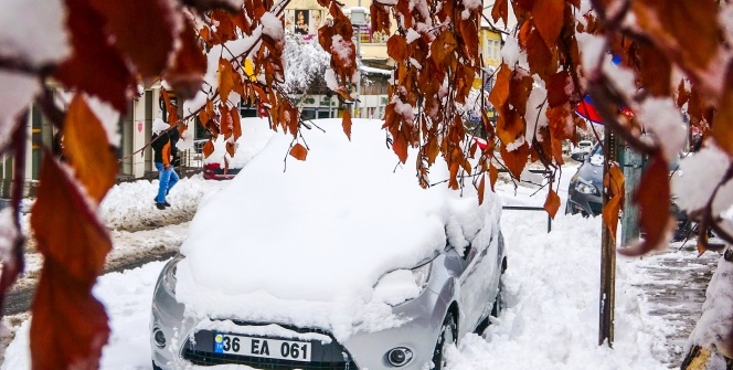 Ardahan'da kar yağışı sonrası görsel şölen oluştu