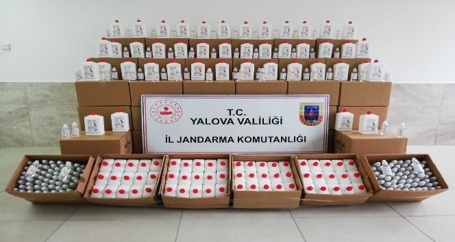 Yalova’da kaçak dezenfektan ele geçirildi