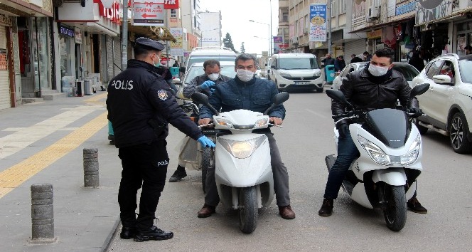 Kilis’te motosiklet sürücülerine sosyal mesafe kuralı