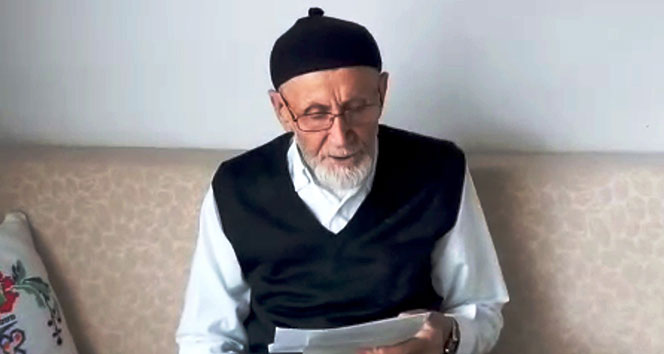 78 yaşındaki Mehmet amcadan şiirli &#039;evde kal&#039; çağrısı