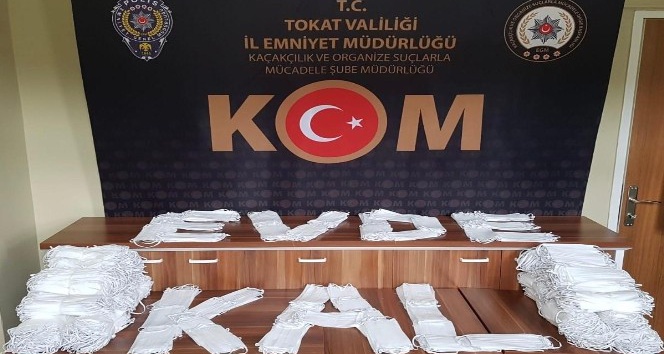 Tokat’ta operasyon: 50 bin adet maske ele geçirildi