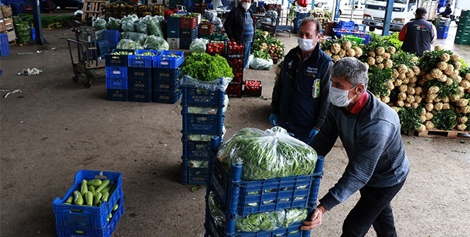 Ürün bolluğu yaşanan Antalya halinden Türkiye'ye sebze meyve sevkıyatı tam gaz devam ediyor