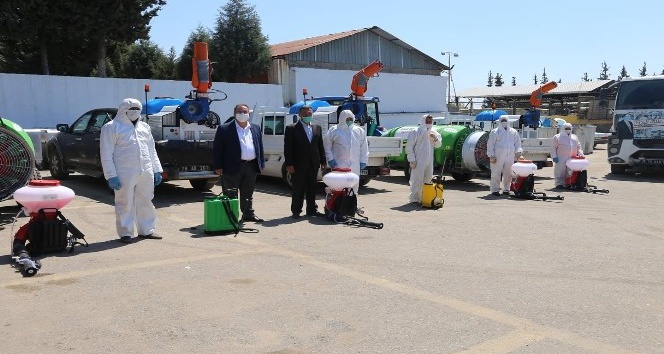 Başkan Bulut dezenfekte ekibine teşekkür