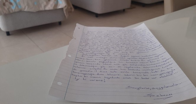 Karantinadaki vatandaştan duygulandıran veda mektubu: "Yurt personeli annem, sağlık personeli ablam oldu"